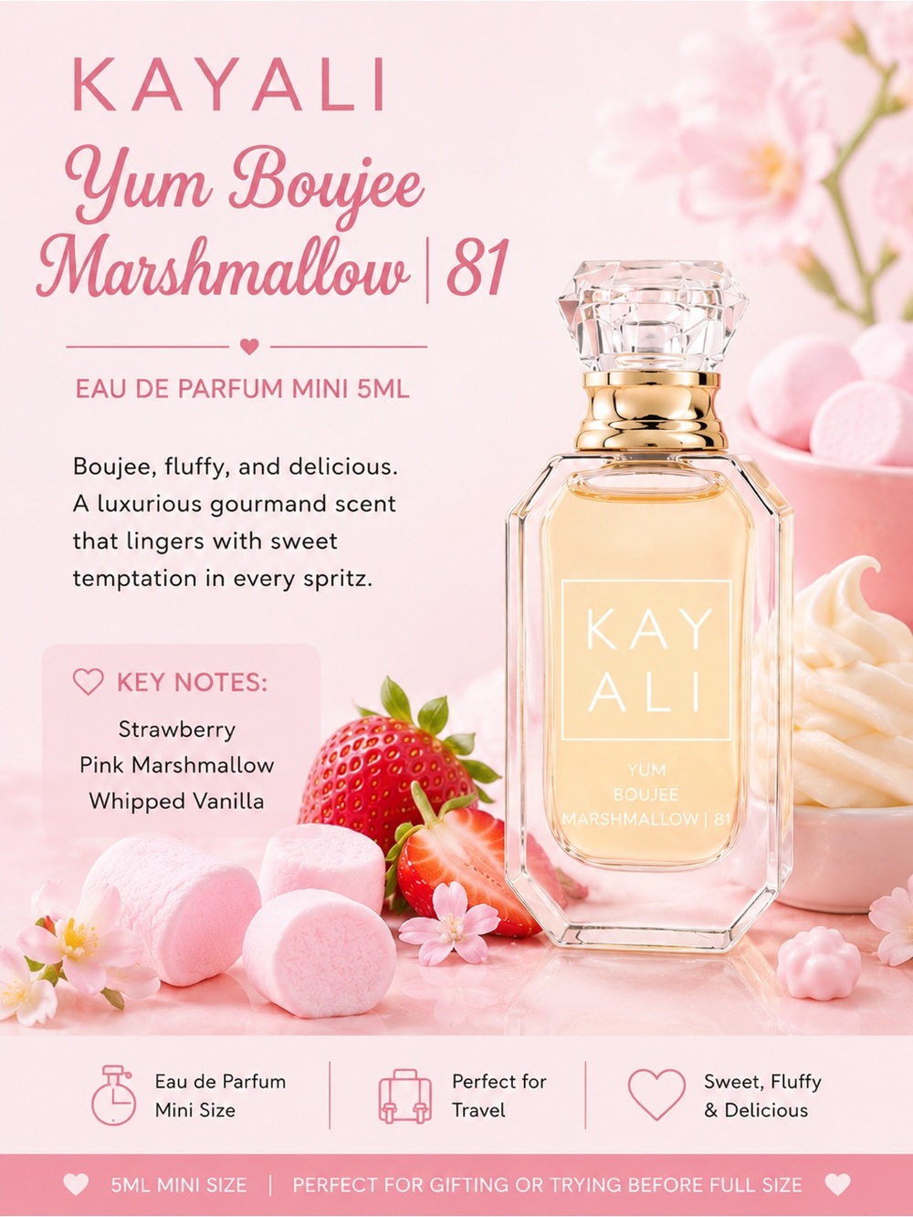 Kayali Yum Boujee Marshmallow 81 EDP  5ml Travel Size  with box